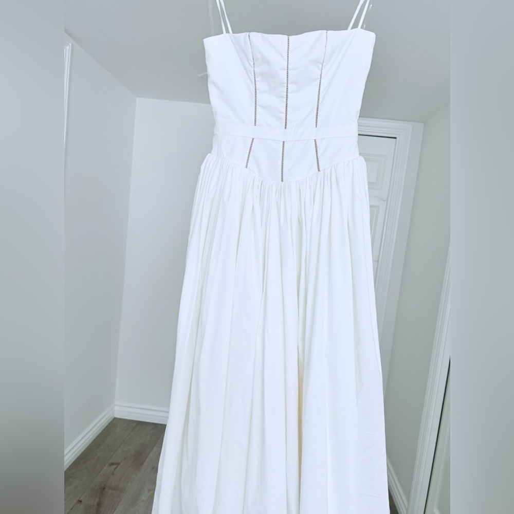 House of CB Ysabella White Midi Dress Regular Cup A-C - Picture 3 of 8